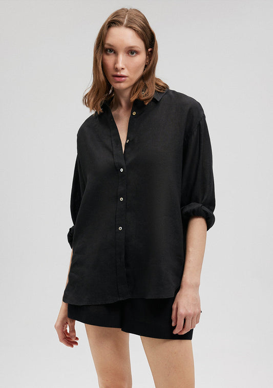 Black Linen Shirt