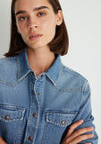 Angela Mid Used Classic Denim Jean Shirt