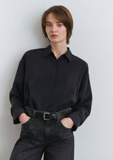 Lux Touch Black Modal Shirt