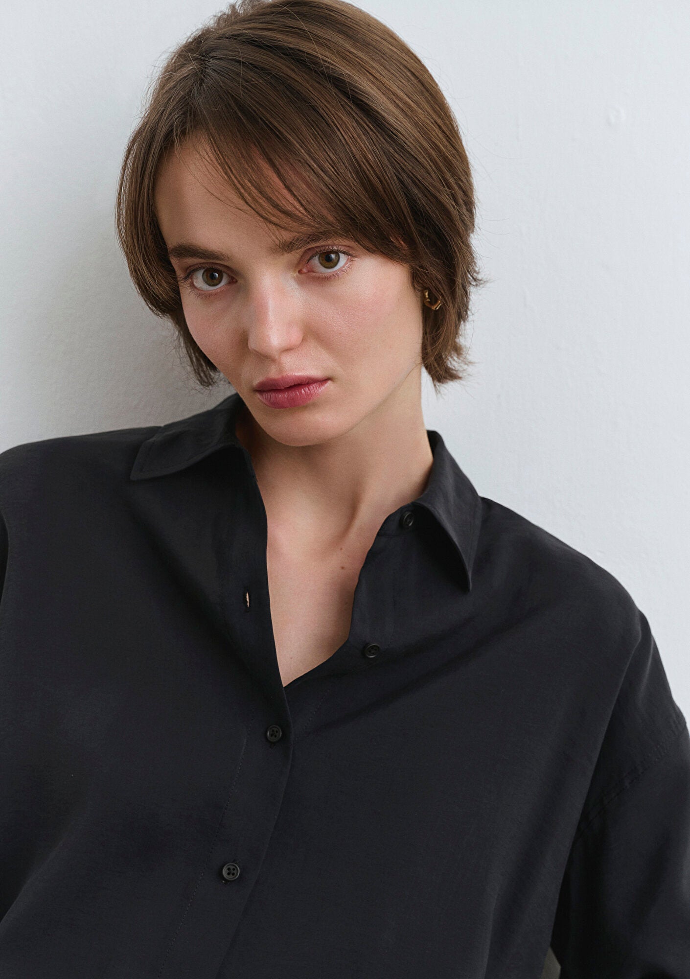 Lux Touch Black Modal Shirt
