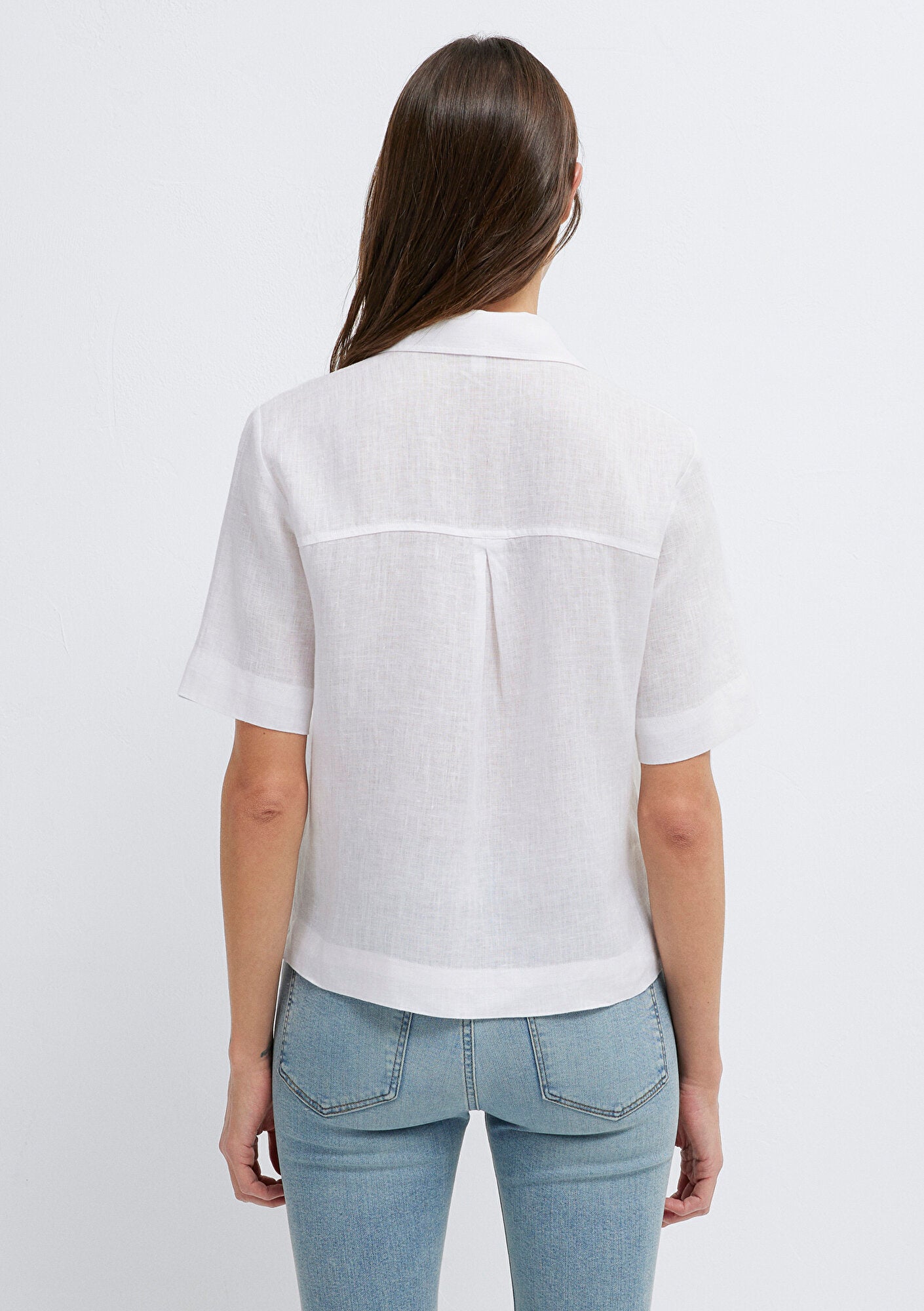 Linen Mix White Shirt