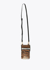 12402005-Zebra print mobile phone bag-Brown