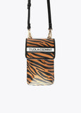 12402005-Zebra print mobile phone bag-Brown