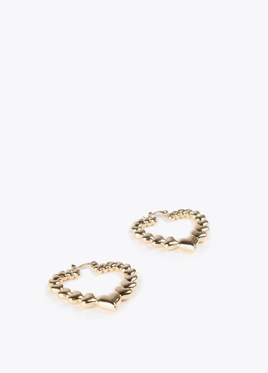 12410001-Heart earrings-Golden