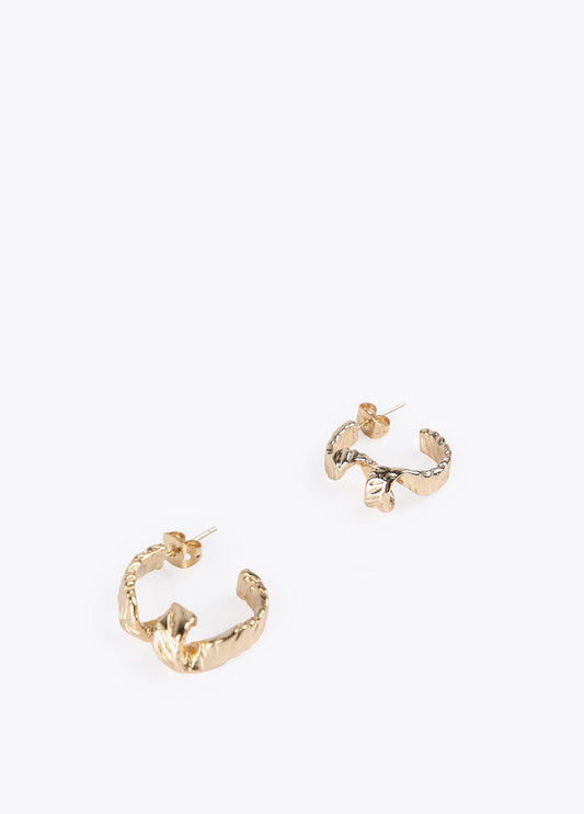 12410012-Bouclé hoop earrings-Golden