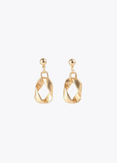 12410014-Hoop and link earrings-Golden
