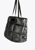 12428015-Quilted tote bag-Black