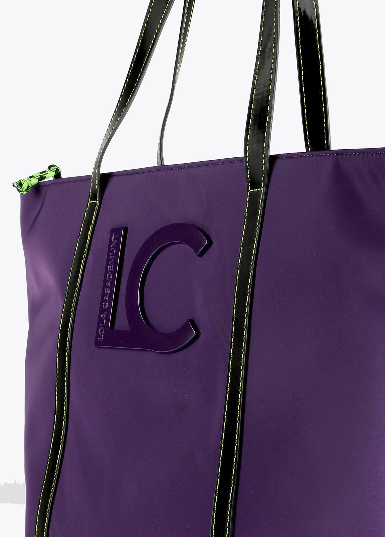 12428016-Neon logo tote bag-Lilac
