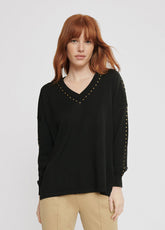 12461002-Studded sweater-Black
