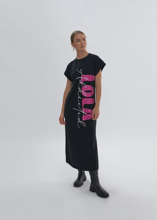 12462022-Midi “Lola Addicted” T-shirt-Black
