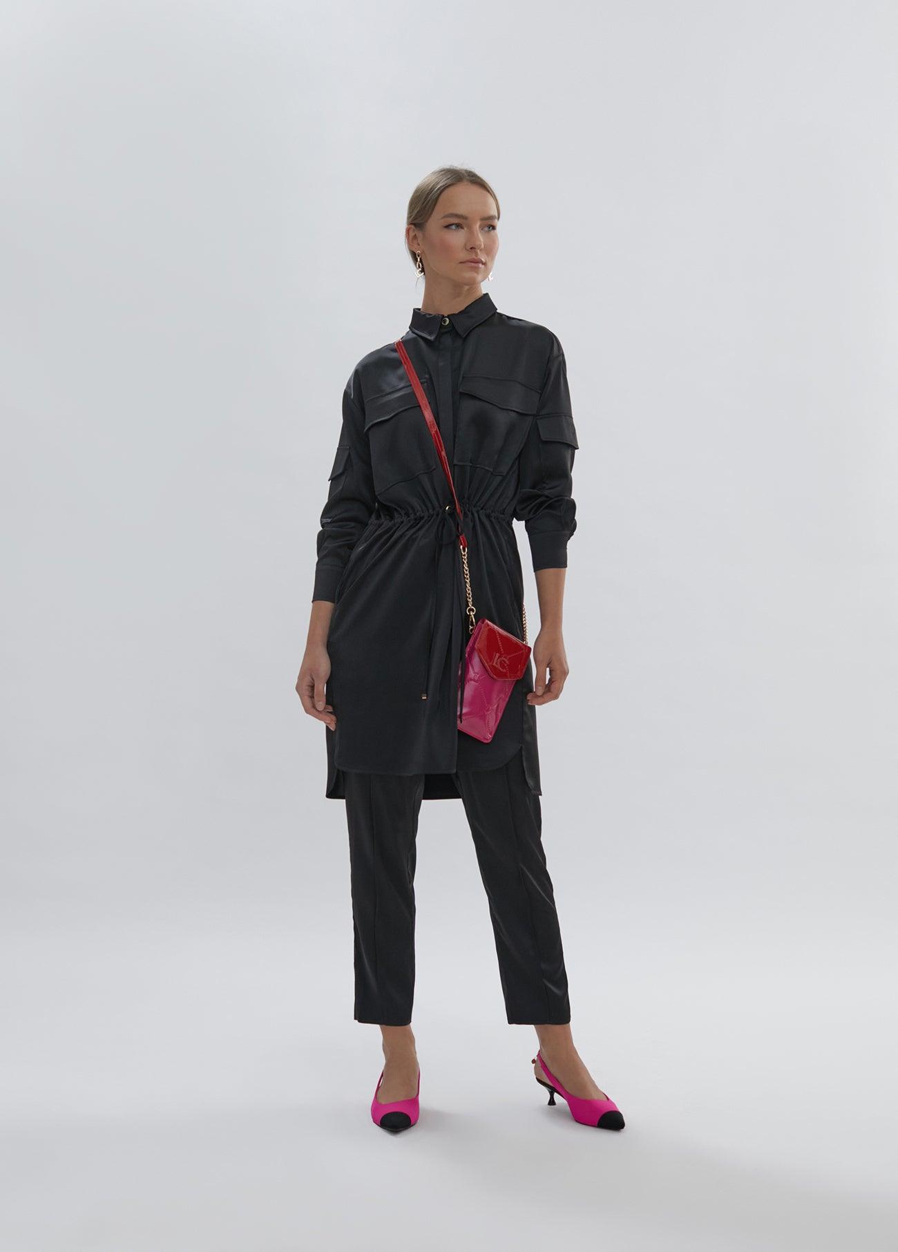 12465009-Satin dress-Black