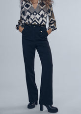 12467014-Faux leather trousers-Black