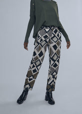 12467034-Geometric print joggers-Kaki