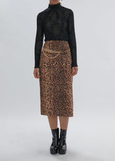 12468003-Animal print skirt-Multi