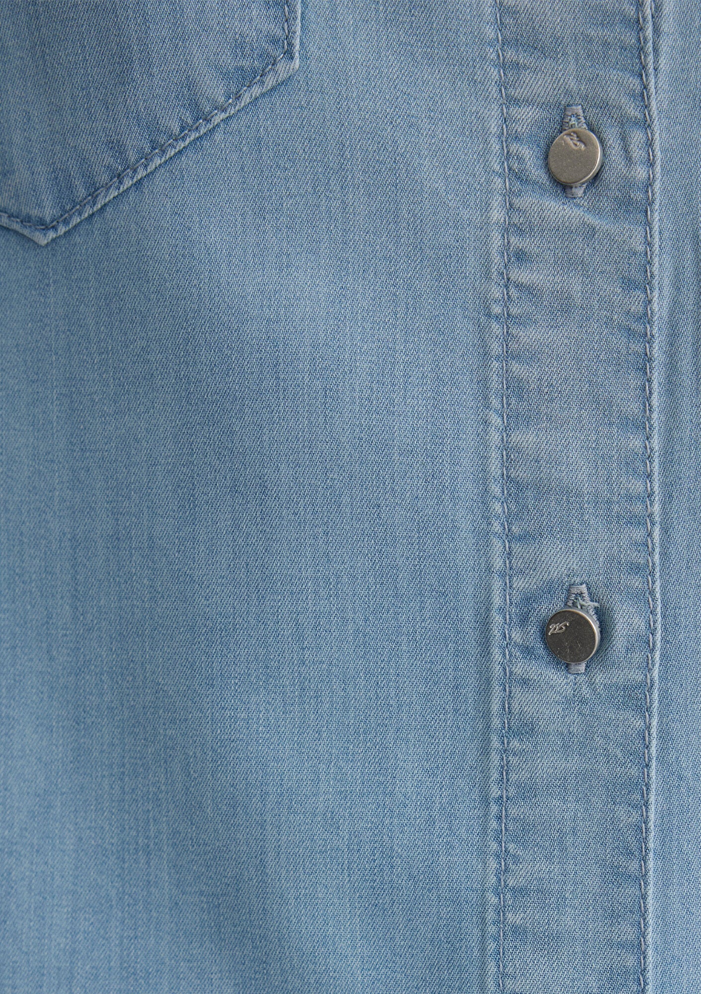 Liz Light Blue Gold Premium Jean Dress