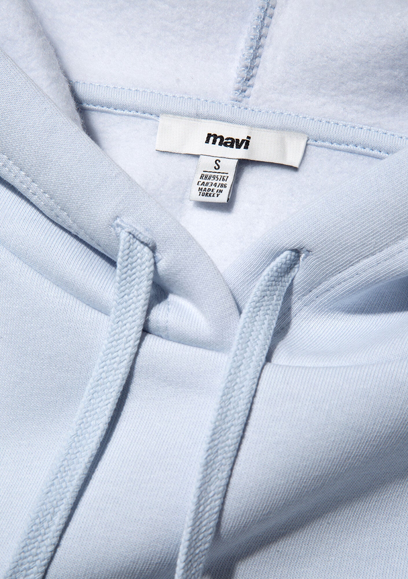 Mavi Logo Printed Hooded Blue Sweatshirt