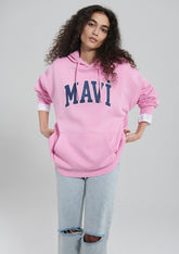Mavi Logo Printed Pink Sweatshirt