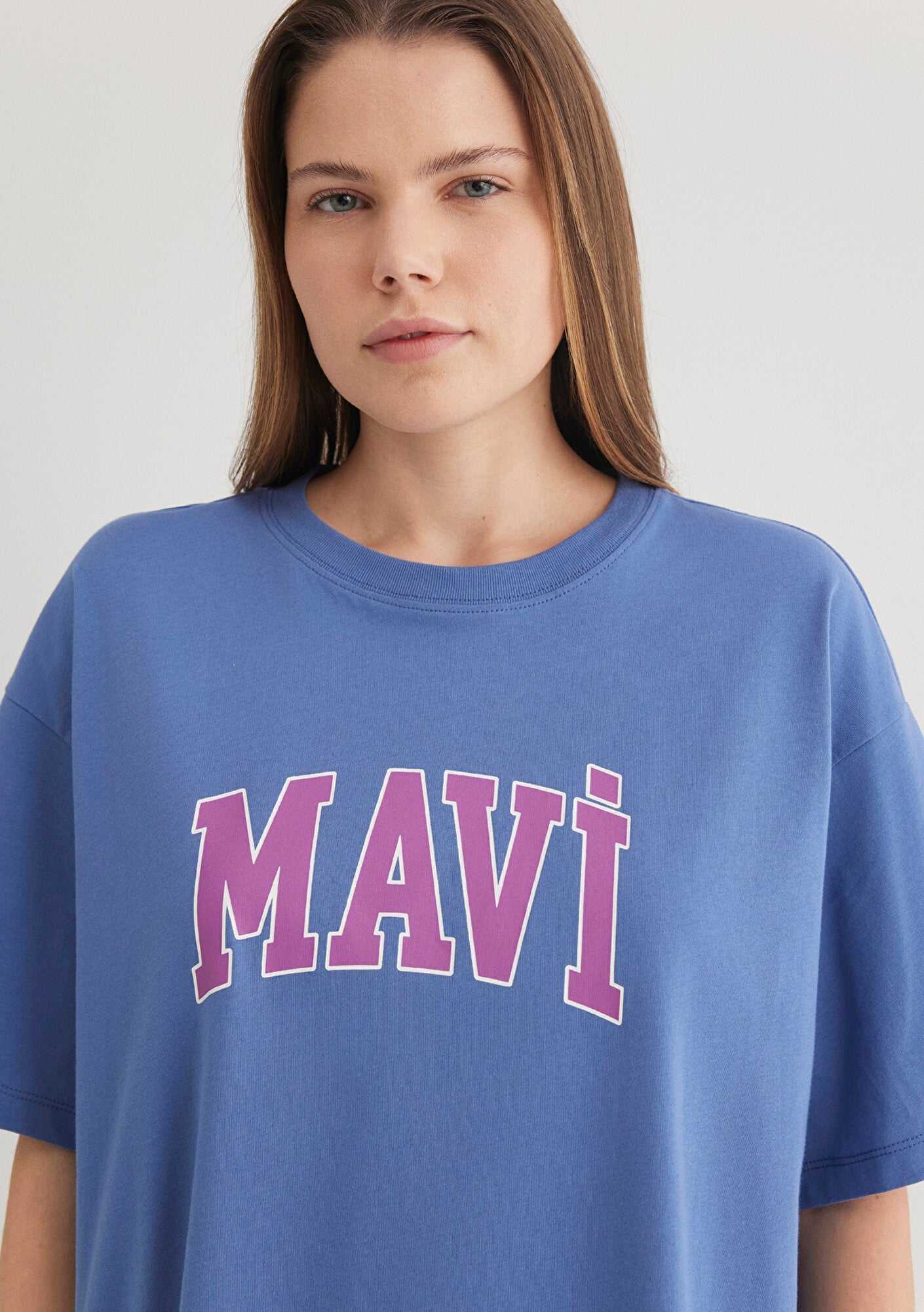 Mavi Logo Printed Blue T-Shirt