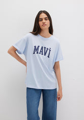 Mavi Logo Printed Blue T-Shirt