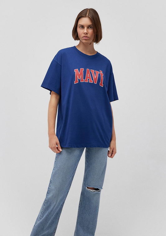 Mavi Logo Printed Navy T-Shirt