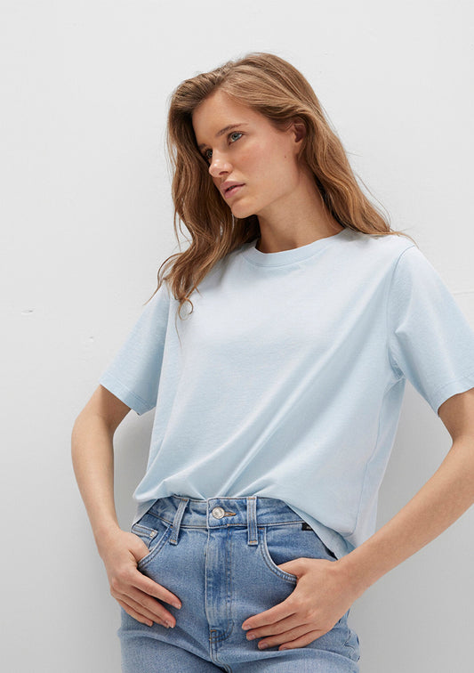 Crew Neck Blue Basic T-Shirt