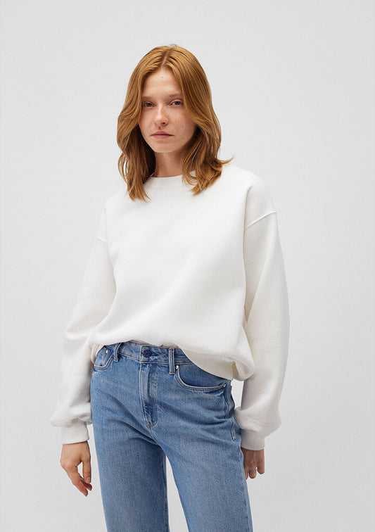 Crew Neck Beige Sweatshirt