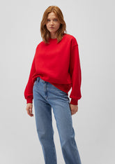 Crew Neck Red Sweatshirt