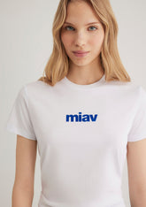 Miav Printed White T-Shirt