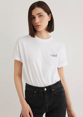 Mavi Logo Printed White Top