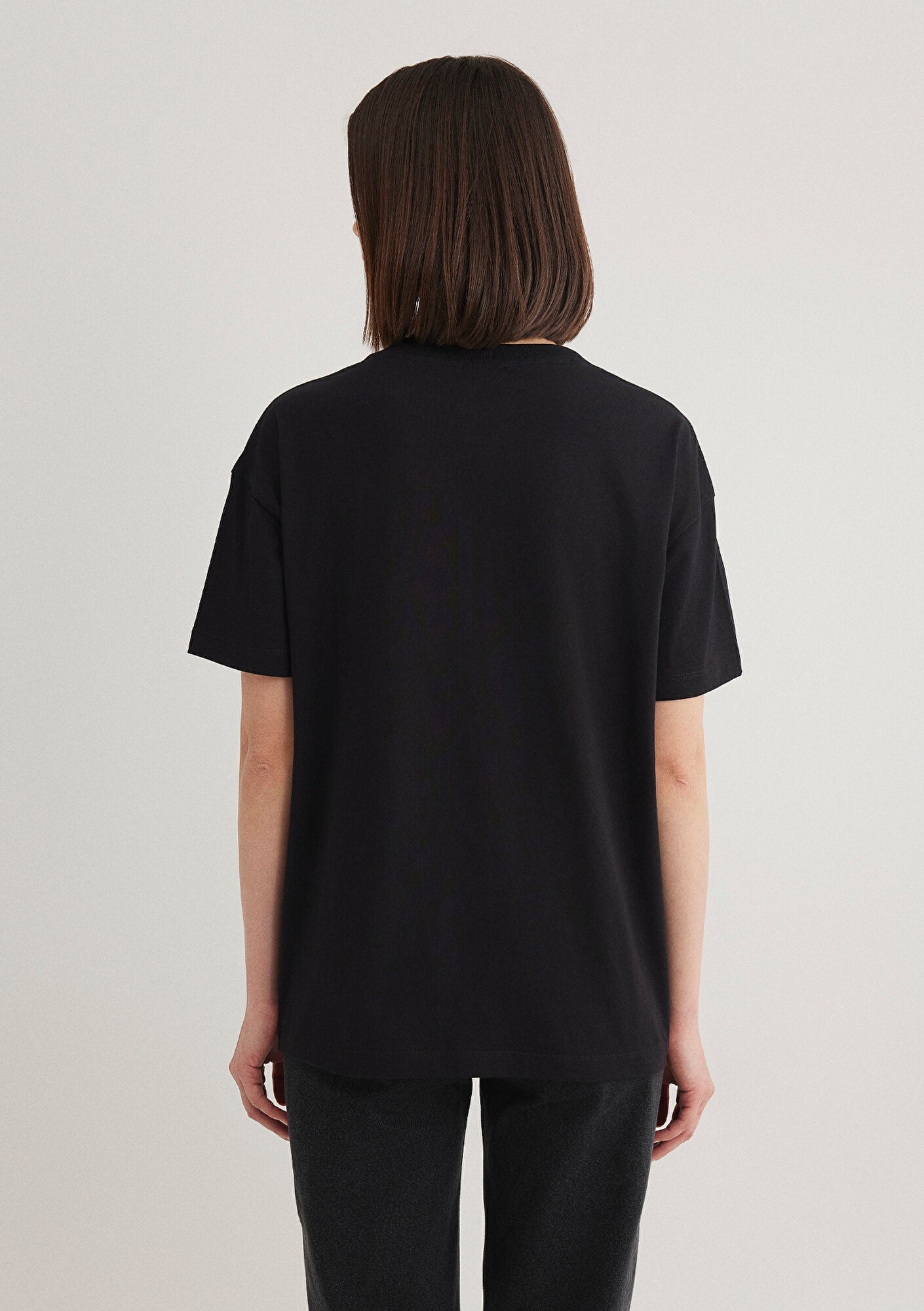 Mavi Logo Printed Black Top