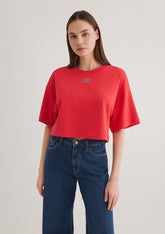 Mavi Logo Printed Red T-Shirt