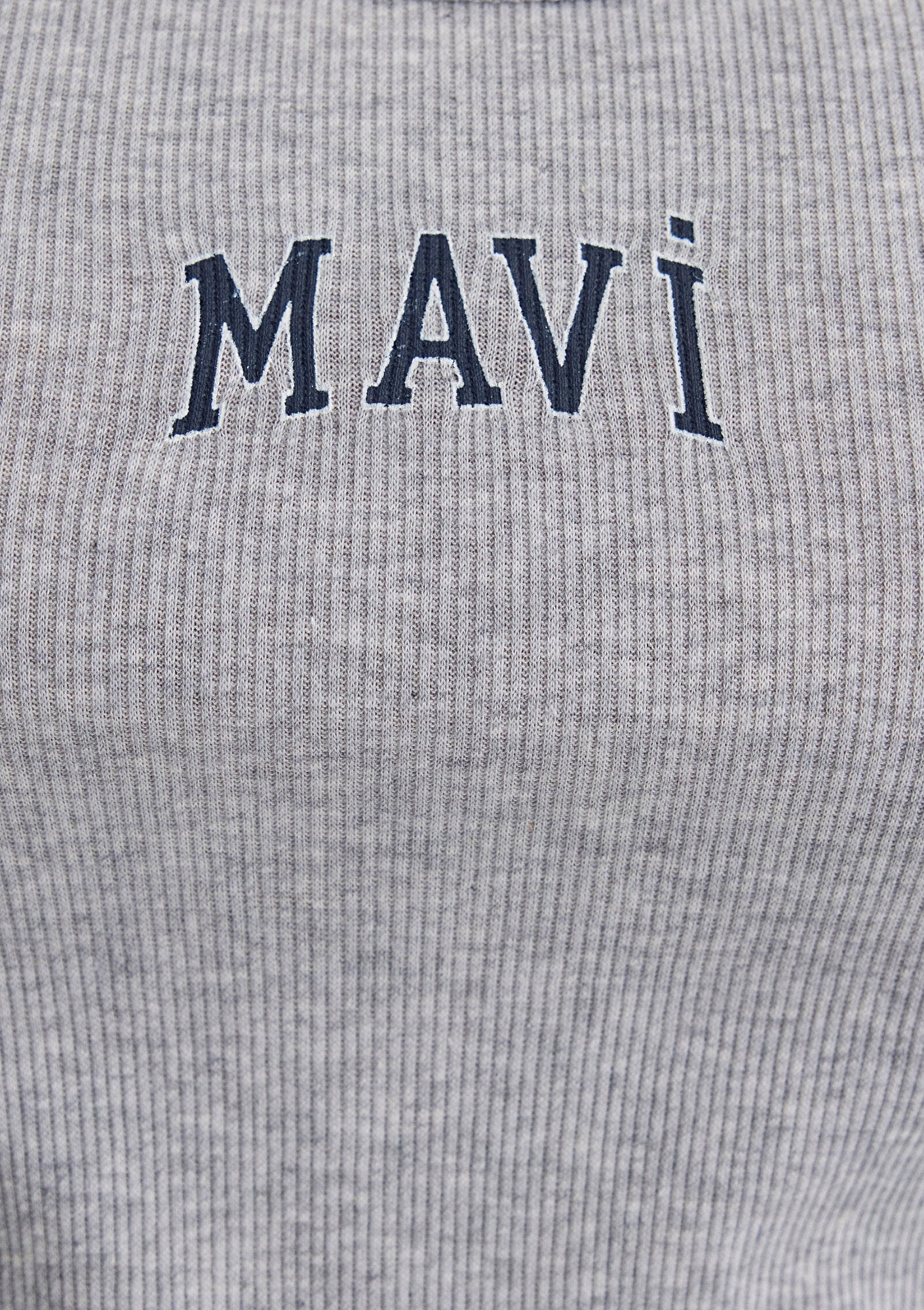 Mavi Logo Printed Grey Tank Top