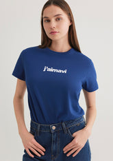 Mavi Printed Navy T-Shirt