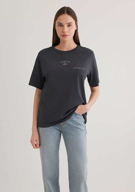 Printed Anthracite T-Shirt