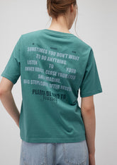 Back Printed Green T-Shirt