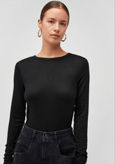 Black Long Sleeve Basic T-Shirt