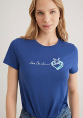 Bicycle Printed Blue T-shirt