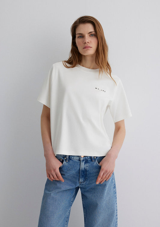 MV Printed Ecru T-Shirt