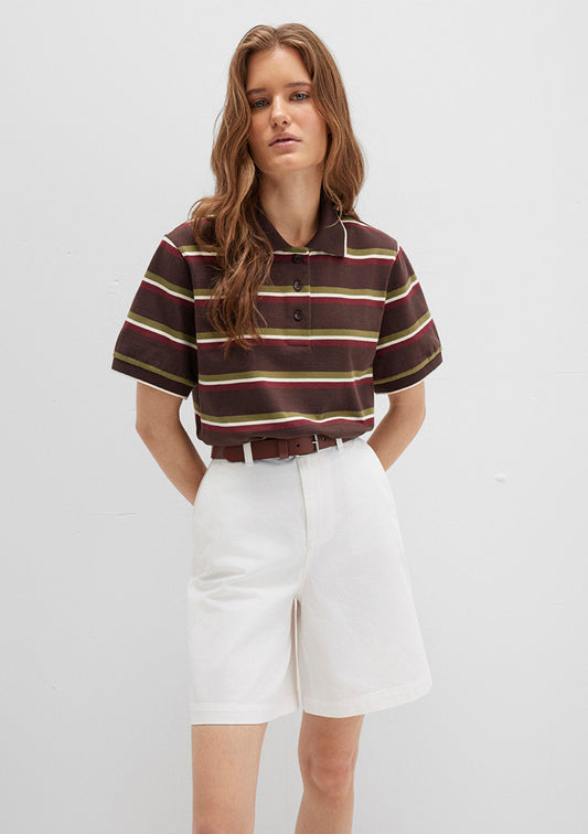 Striped Brown Polo T-Shirt