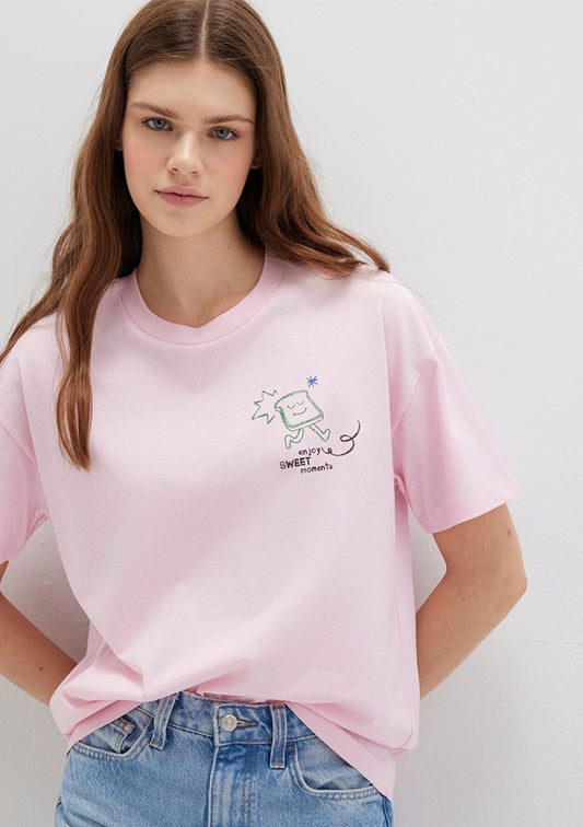 Printed Pink T-Shirt
