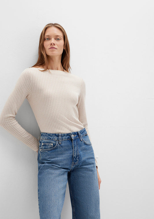 Beige Long Sleeve T-Shirt