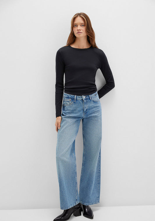 Long Sleeve Black Basic T-Shirt