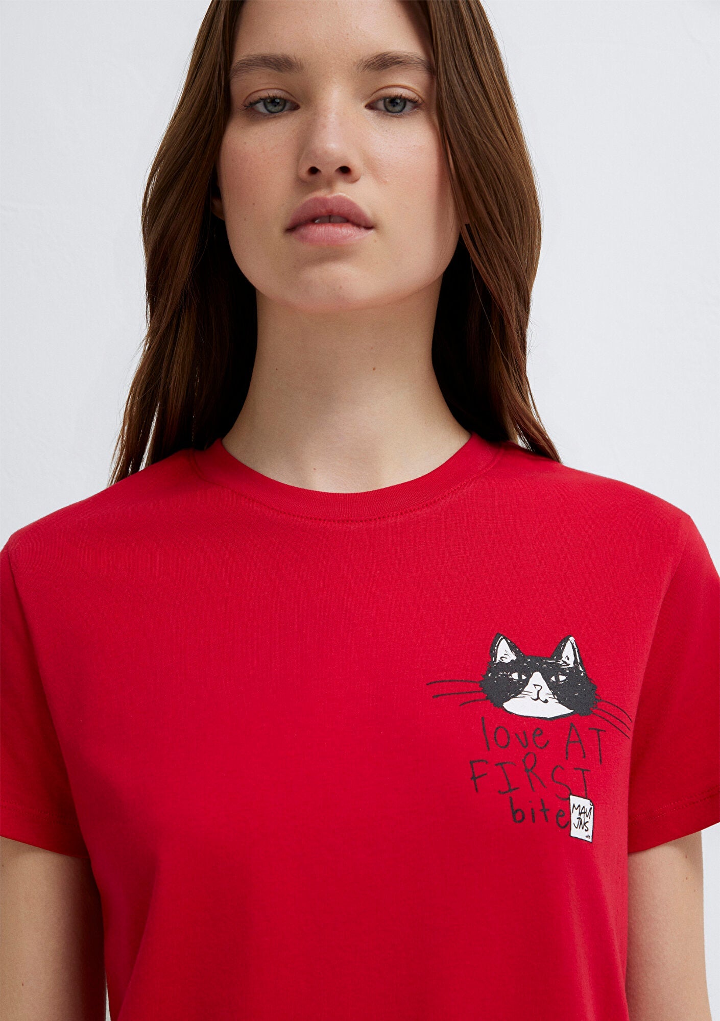 Cat Printed Pink T-Shirt