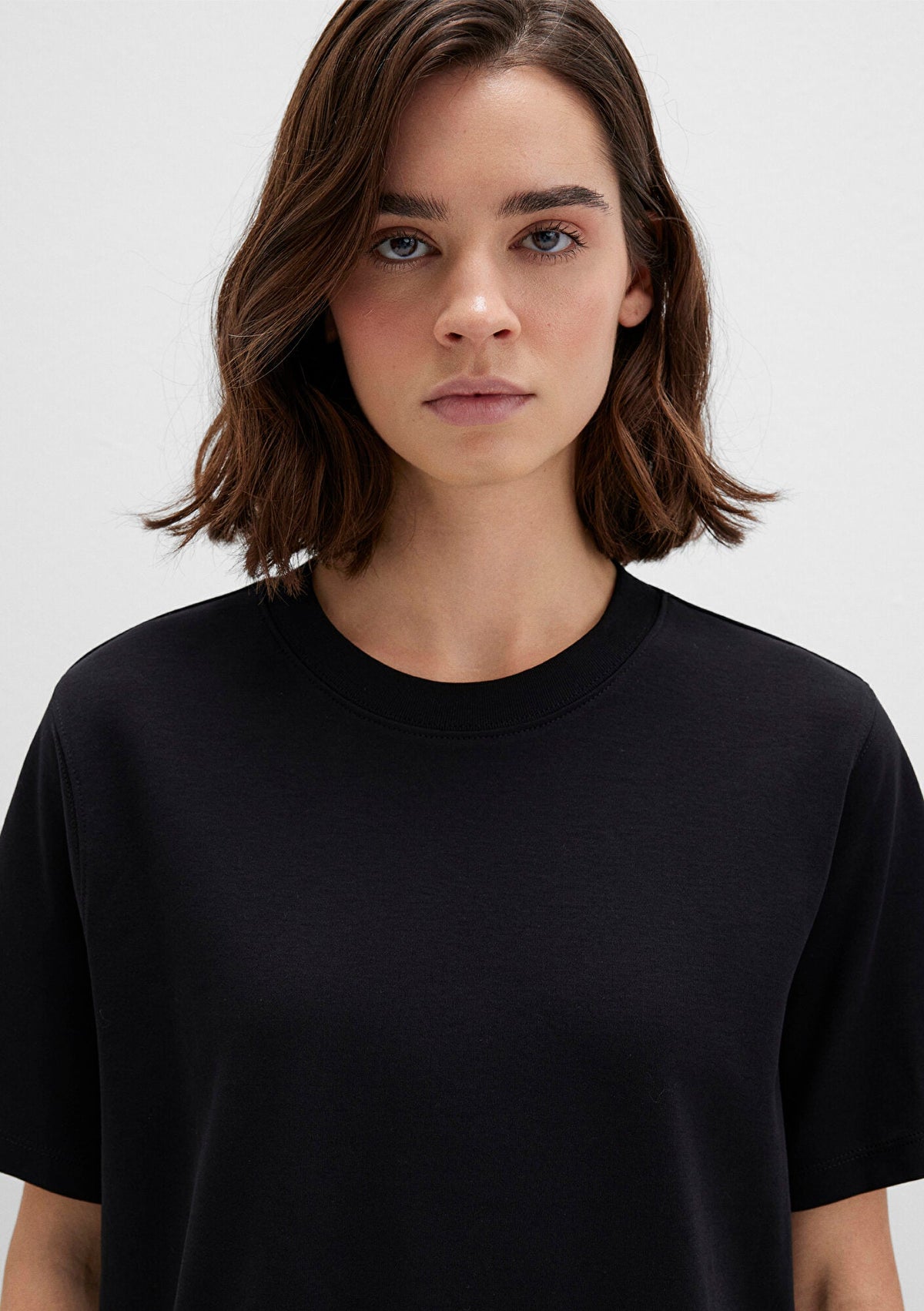 Black Basic Interlock T-Shirt