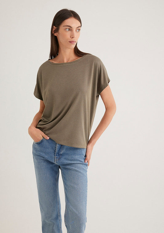Lux Touch Green Basic T-Shirt