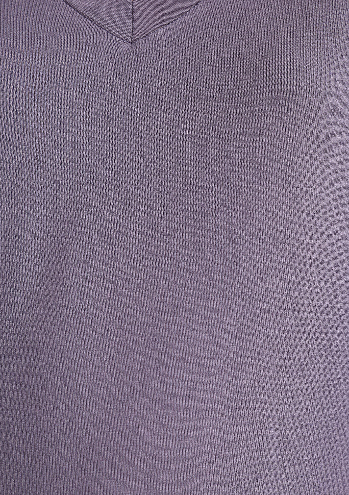 V Neck Purple Basic T-Shirt