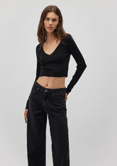 V Neck Black Sweater