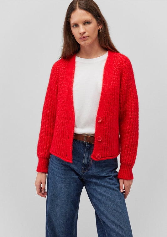 Buttoned Red Hırka