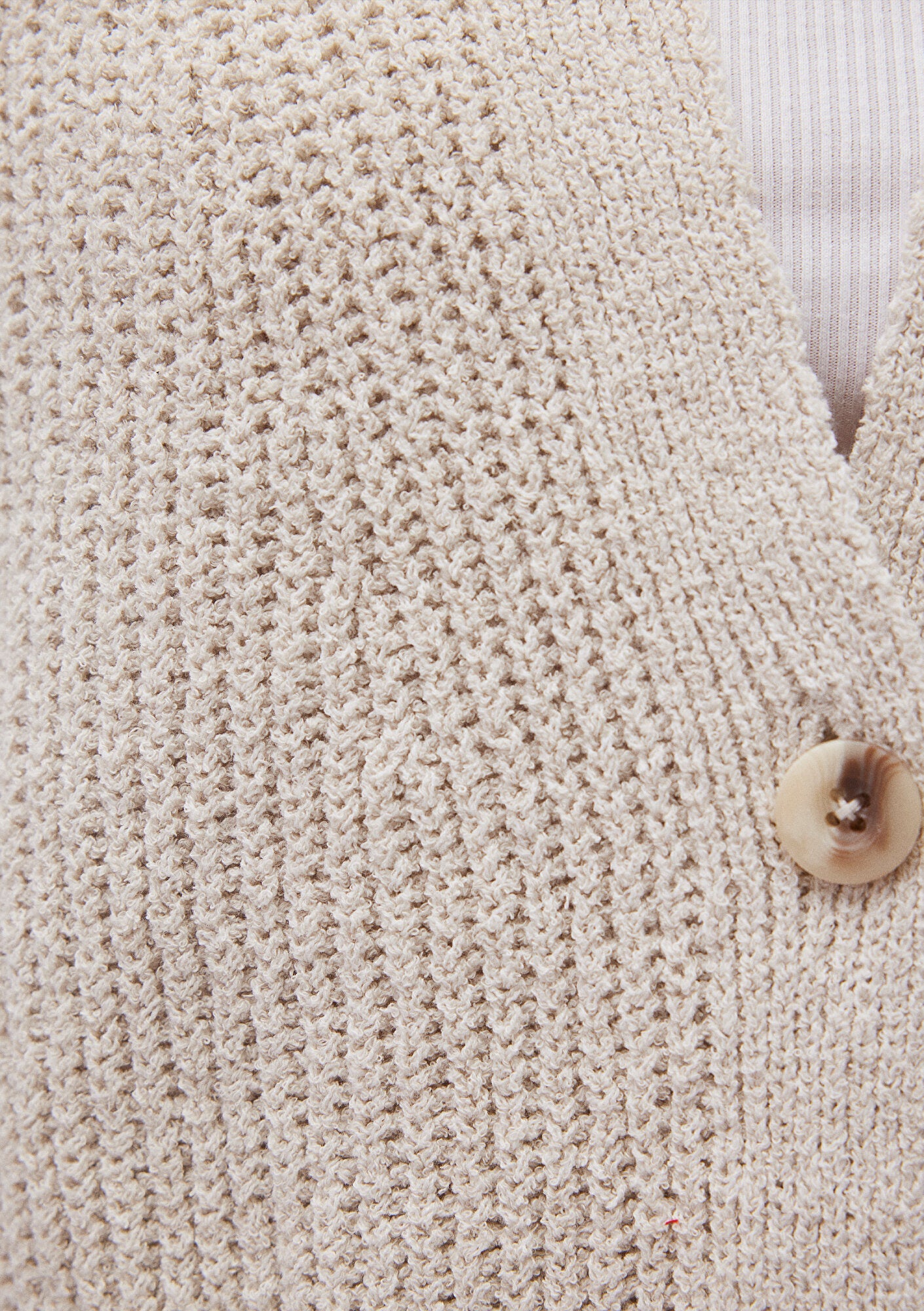 Buttoned Beige Cardigan