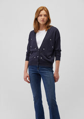 Buttoned Blue Hırka